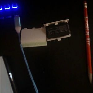 Xbox one with 10 games and charging base